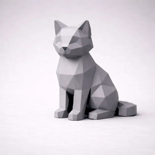 Bộ Low Poly Pets Set – Chó, Mèo, Thỏ & Hamster hình học tối giản - Image 4