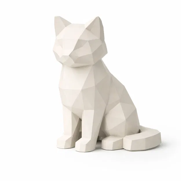 Bộ Low Poly Pets Set – Chó, Mèo, Thỏ & Hamster hình học tối giản - Image 7