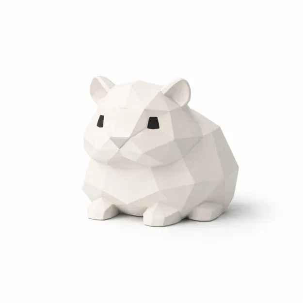 Bộ Low Poly Pets Set – Chó, Mèo, Thỏ & Hamster hình học tối giản - Image 8