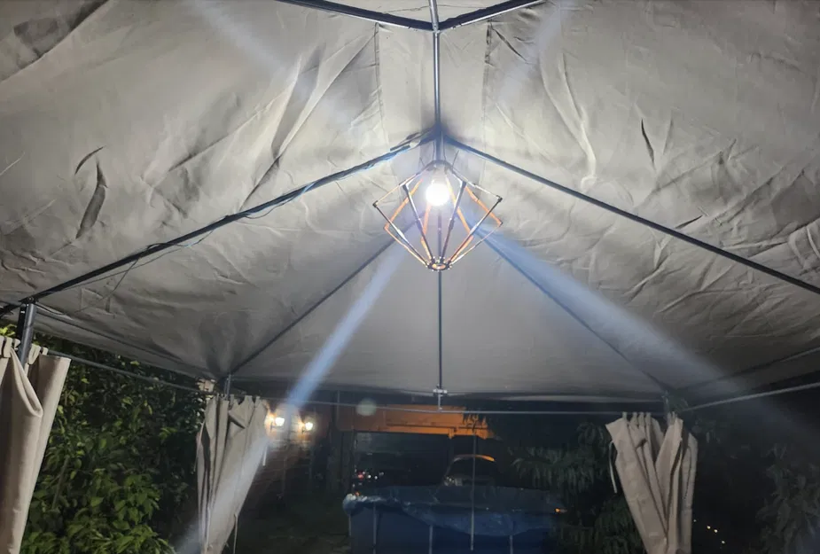 Đèn chùm bằng que kem (Chandelier with ice cream stick) - Image 7