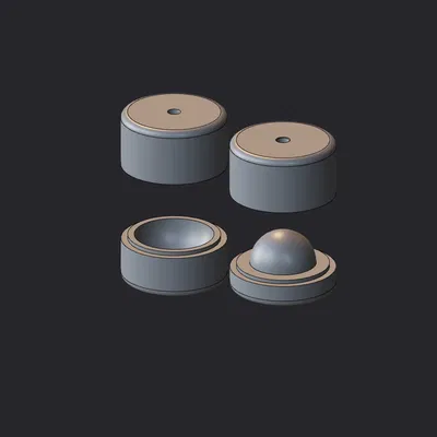 Khuôn bán cầu rỗng mini 12mm / khuôn tạo bóng rỗng