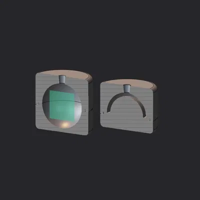 Khuôn bán cầu rỗng mini 12mm / khuôn tạo bóng rỗng