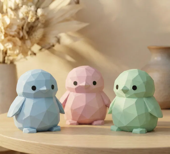 Chim Cánh Cụt Dễ Thương ♡ - Decor Origami Hình Học - Image 1