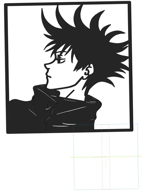 Silhouette Megumi Fushiguro DXF — Laser Cut Jujutsu Kaisen - Image 2