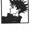 Silhouette Megumi Fushiguro DXF — Laser Cut Jujutsu Kaisen - Thumbnail 2