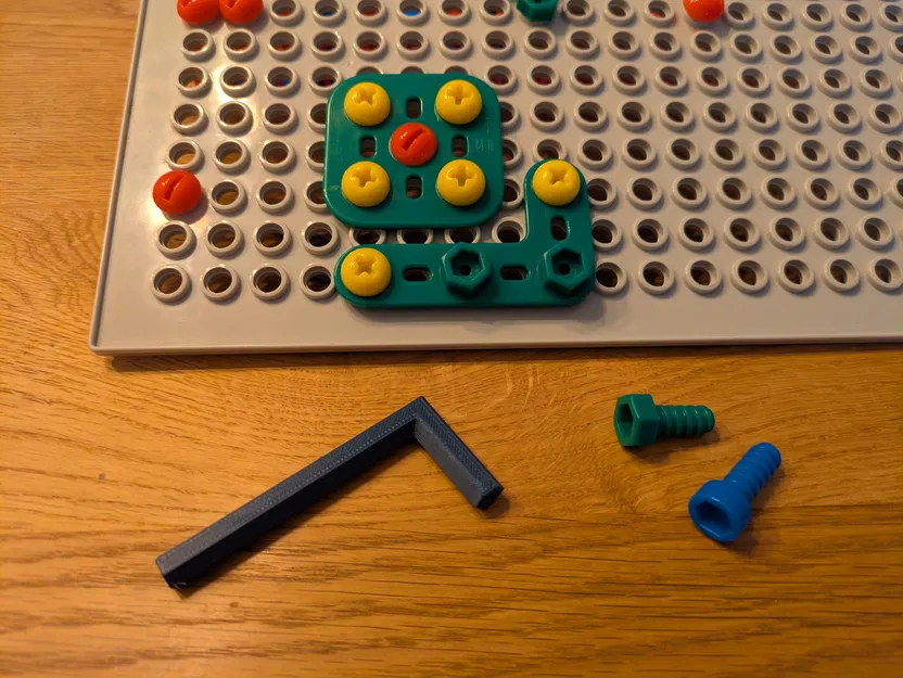 Khóa lục giác cho bộ lắp ráp trẻ em (Quercetti Tecno) - Image 1