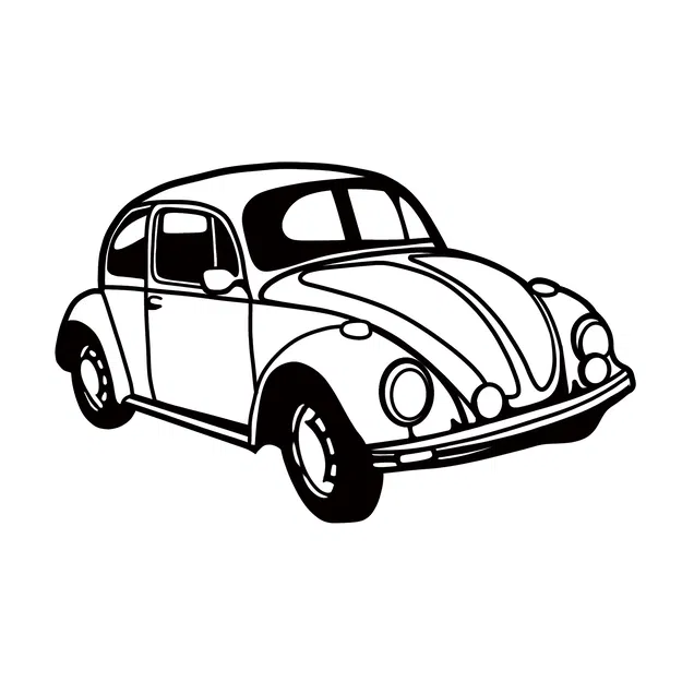 Volkswagen Beetle – Panel treo tường trang trí - Image 1