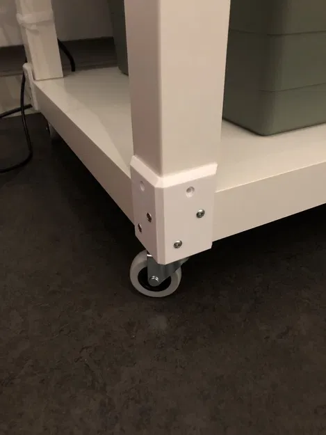 Tấm gắn bánh xe cho bàn Ikea Lack (Ikea Lack bottom table wheel plate) - Image 2