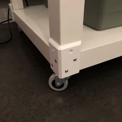 Tấm gắn bánh xe cho bàn Ikea Lack (Ikea Lack bottom table wheel plate)