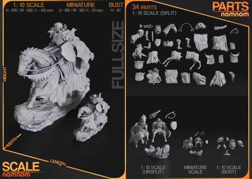 Mô hình Skull Knight figure (STL) để in 3D - Image 3
