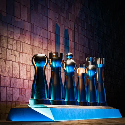 Bộ quân cờ vua phong cách tương lai (Futuristic chess figures)