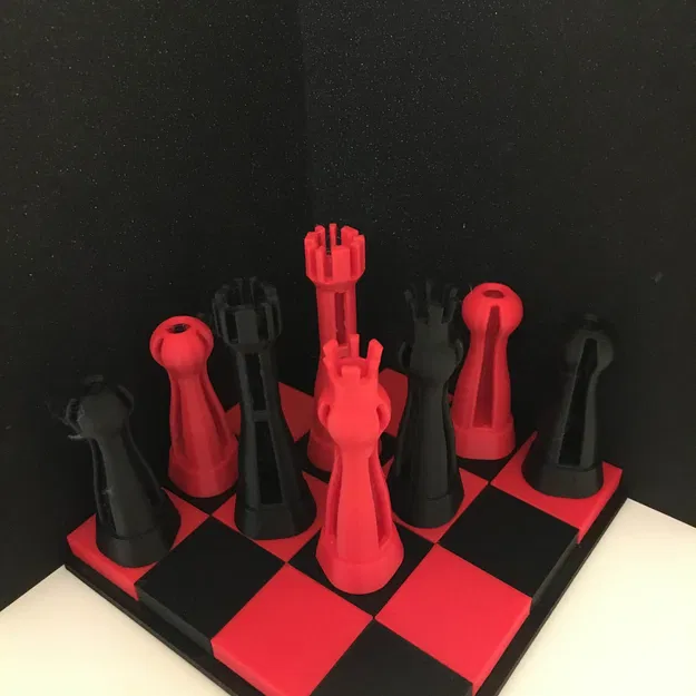 Bộ quân cờ vua phong cách tương lai (Futuristic chess figures) - Image 5