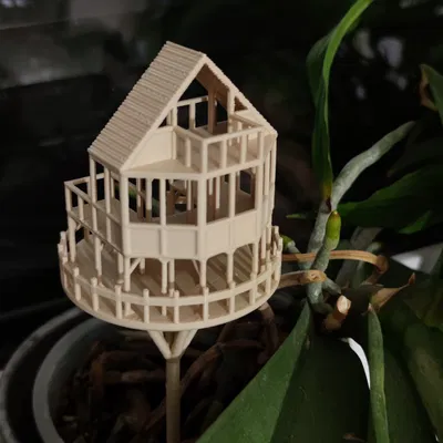 Mini Treehouse Trang Trí Chậu Cây Phong Cách Western