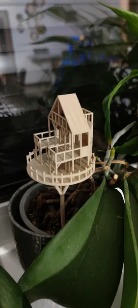 Mini Treehouse Trang Trí Chậu Cây Phong Cách Western - Image 3