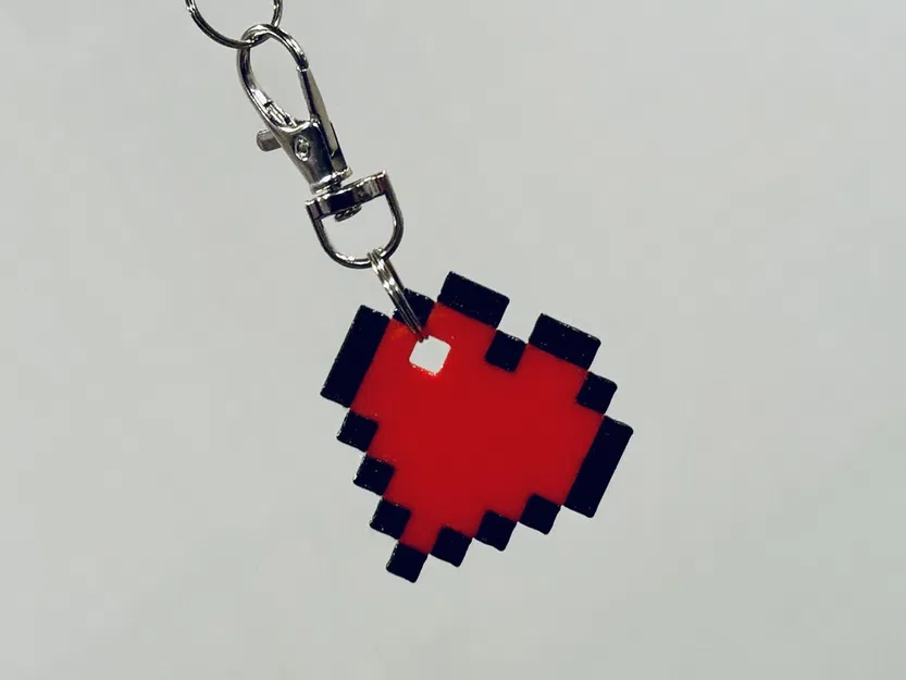 Móc khóa Trái tim Minecraft (TPU 2 màu!) - Image 2