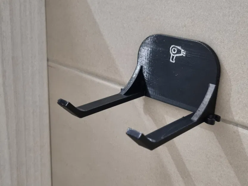 Giá treo máy sấy “Bất hoại” dán tường – Không cần khoan! (Tối ưu PETG) - Image 2