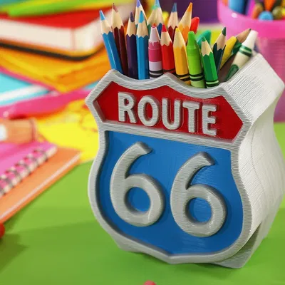 Pot đựng bút Route 66 – Phong cách retro và màu sắc nổi bật