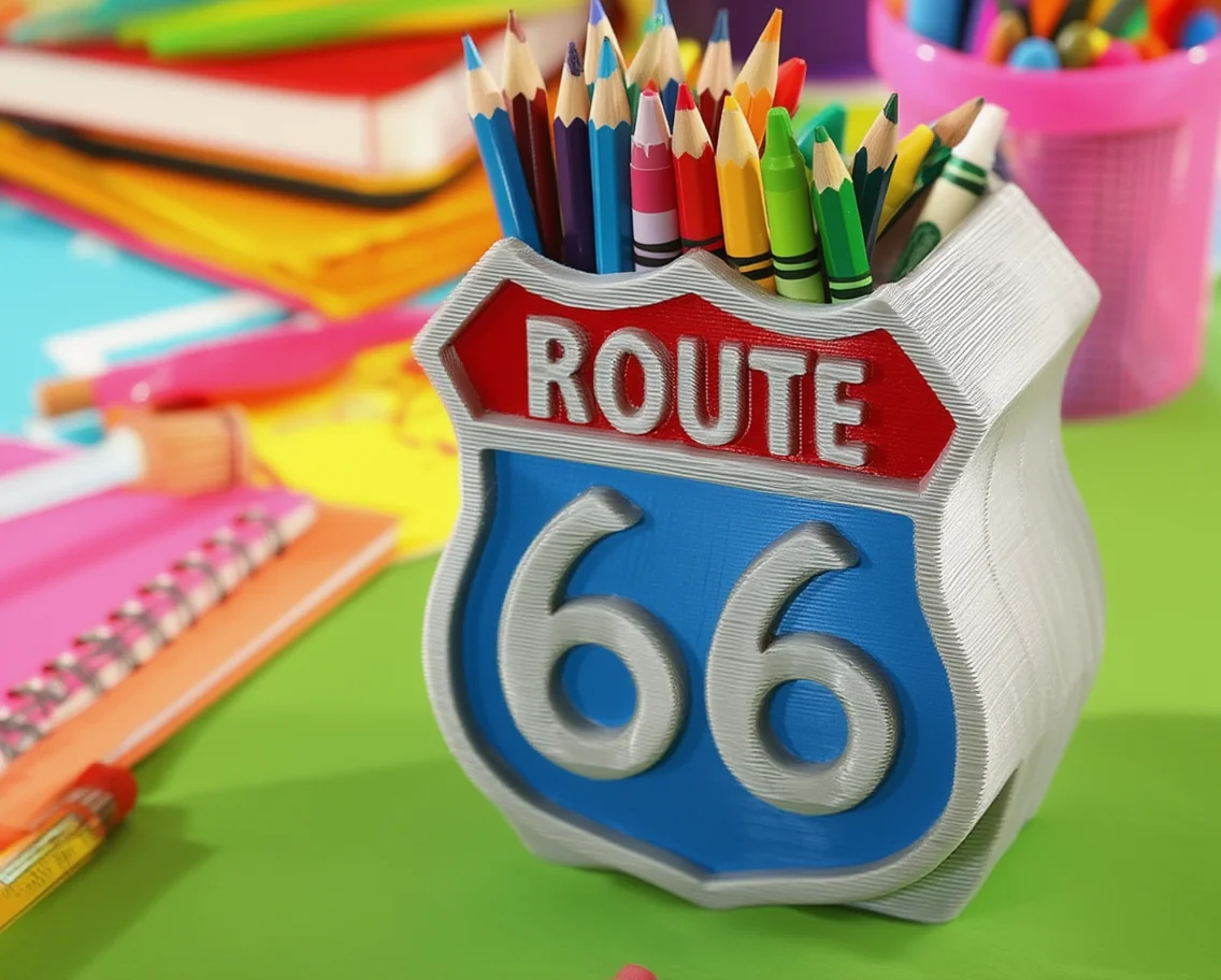 Pot đựng bút Route 66 – Phong cách retro và màu sắc nổi bật 1