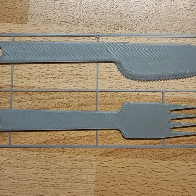 Bộ Dao + Nĩa Cắm Trại Nhỏ Gọn – Khung Print-in-Place