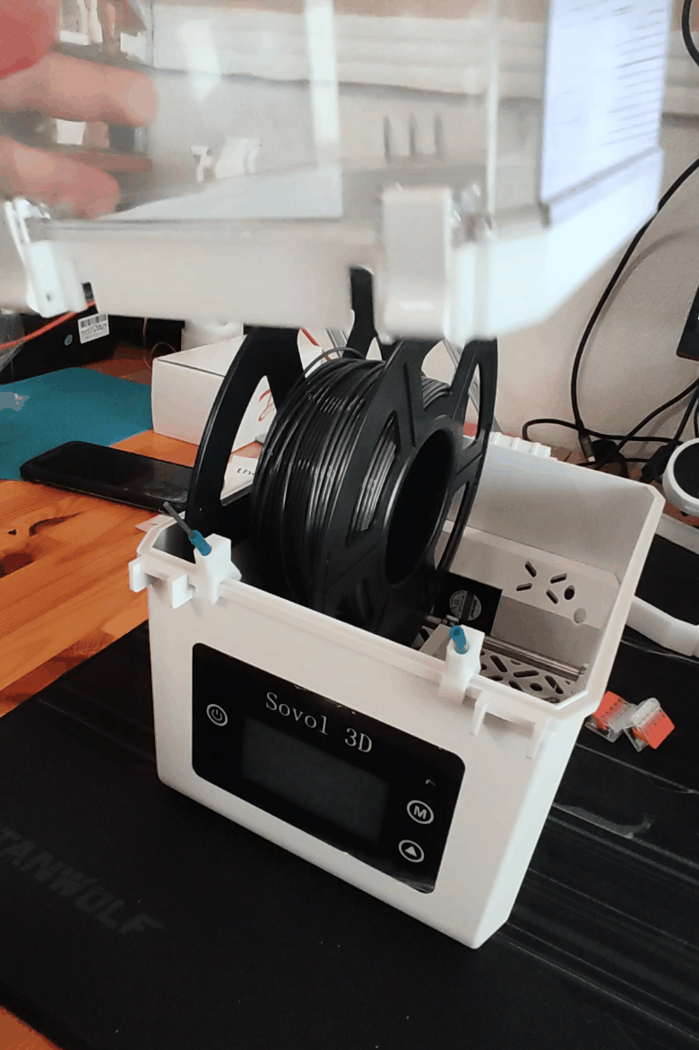 Sovol SH01: PTFE guide & riser (kê nắp tháo lắp nhanh) - Thumbnail 1