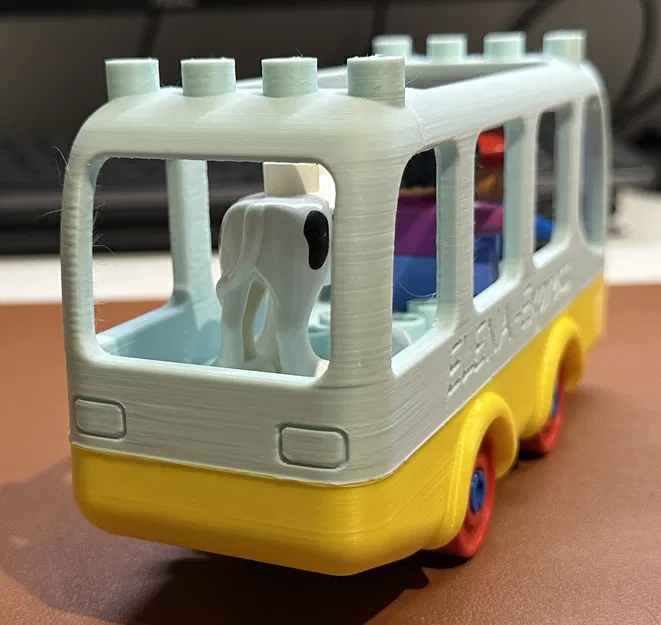 Xe bus tương thích LEGO DUPLO cho đế trailer DUPLO chuẩn (không branding) - Image 4