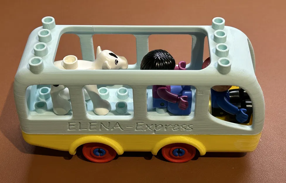 Xe bus tương thích LEGO DUPLO cho đế trailer DUPLO chuẩn (không branding) - Image 6