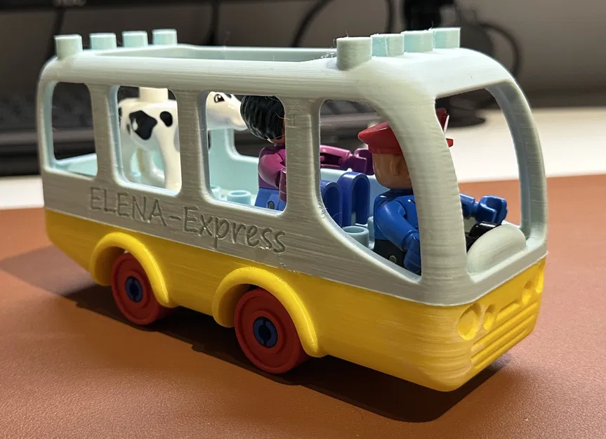 Xe bus tương thích LEGO DUPLO cho đế trailer DUPLO chuẩn (không branding) - Image 7