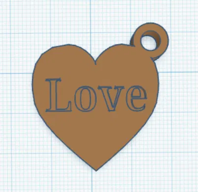 Móc khóa hình trái tim (Heart keychain) - Image 1