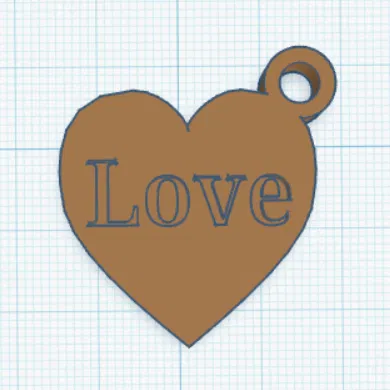 Móc khóa hình trái tim (Heart keychain)