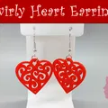 Bông tai Trái tim xoáy (Swirly Heart Earrings) - Thumbnail 2
