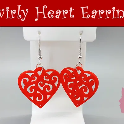 Bông tai Trái tim xoáy (Swirly Heart Earrings)