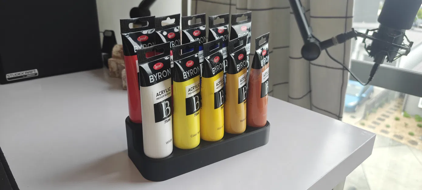 Giá đỡ tuýp sơn Acrylic 75ml (nắp 34mm) - Image 1