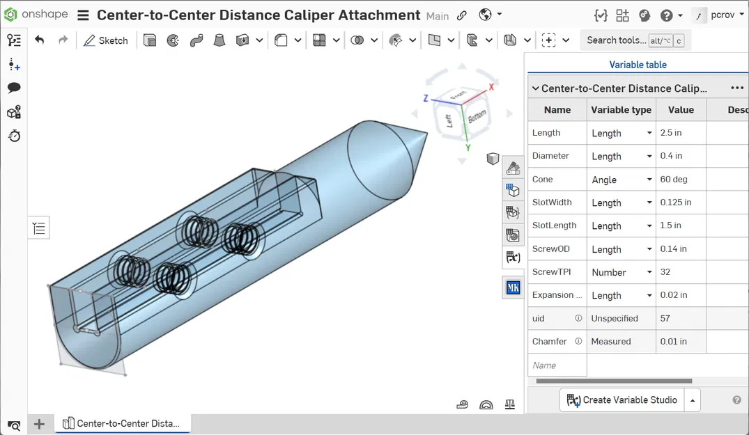 Mũi thước cặp đo khoảng cách tâm-tới-tâm (Center-to-Center Distance Caliper Tips) - Image 3