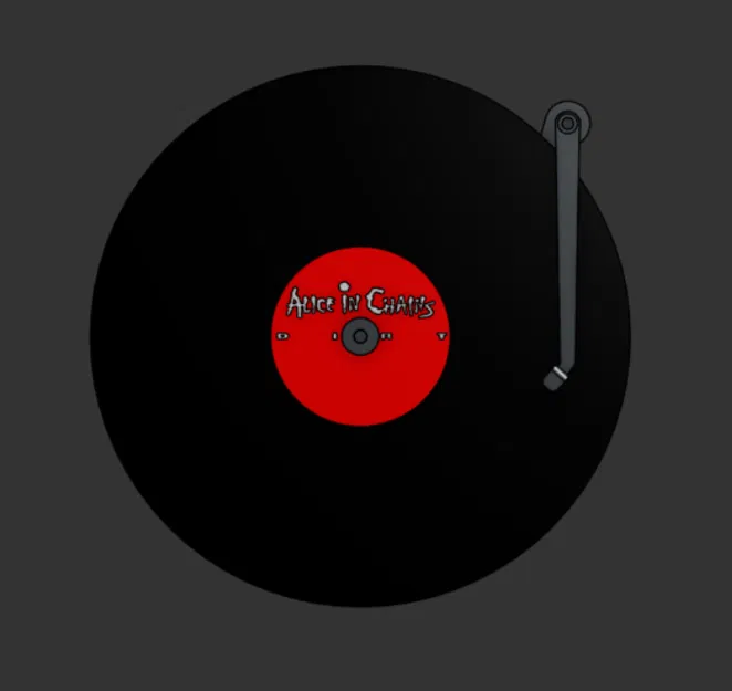 Mẫu đĩa Vinyl kèm bộ treo tường (Model Vinyl record with wall mount) - Image 1