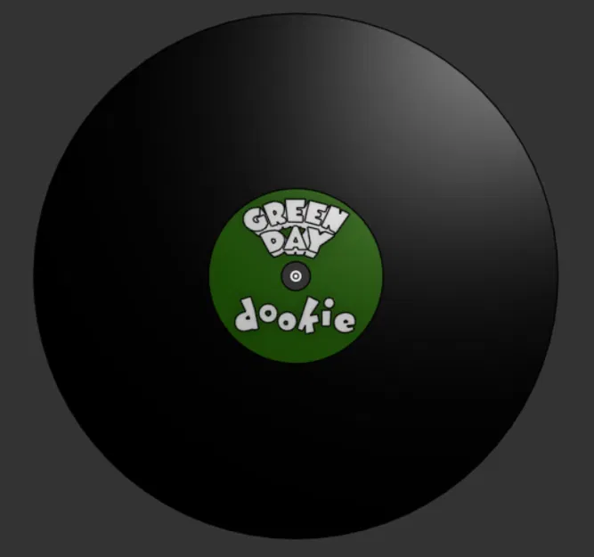 Mẫu đĩa Vinyl kèm bộ treo tường (Model Vinyl record with wall mount) - Image 2