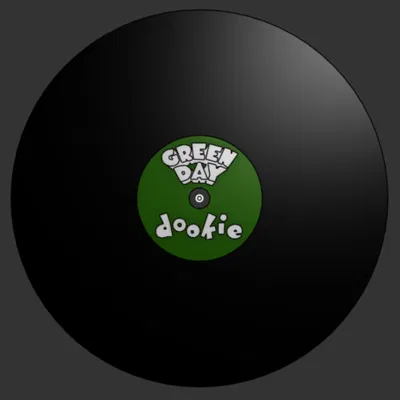 Mẫu đĩa Vinyl kèm bộ treo tường (Model Vinyl record with wall mount)