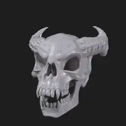 Đầu Lâu Quỷ Chạm Khắc Cầu Kỳ (Ornate Demon Skull)