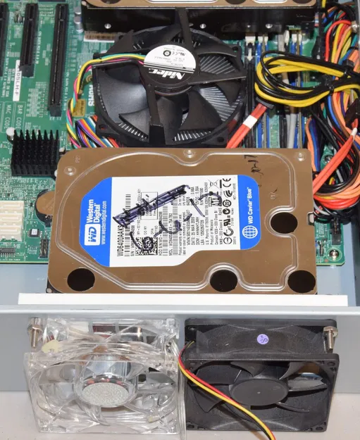 Ngàm/Thanh adapter gắn ổ cứng 3.5" từ cụm quạt đôi 80mm - Image 3