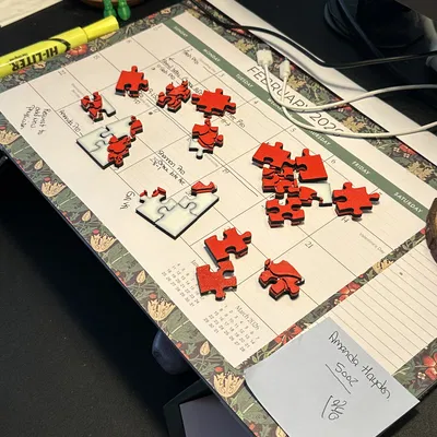 Trái tim ghép hình (Puzzle Heart) kèm khung/hộp (Frame box)