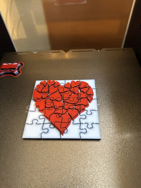 Trái tim ghép hình (Puzzle Heart) kèm khung/hộp (Frame box) - Image 5