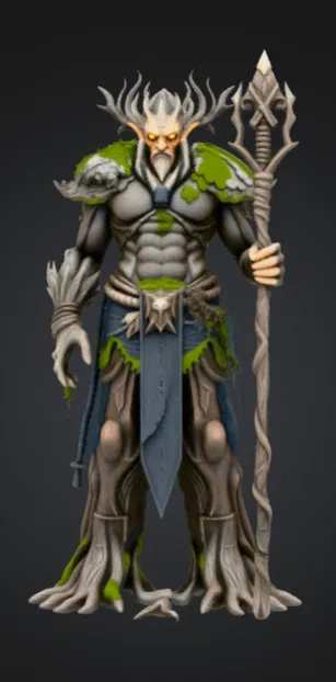 Vua Druid Hộ Vệ Rừng – Chúa Tể Thiên Nhiên với Gạc & Trượng - Image 1