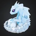 Baby Ice Dragon Hatchling – Rồng Băng Con Chibi Cực Cute Bên Ổ Trứng - Thumbnail 2
