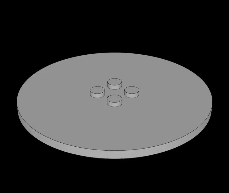 Tấm tròn 8x8 (6177.dat) tương thích LEGO, tâm 2x2 có studs - Image 1