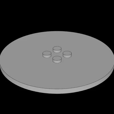 Tấm tròn 8x8 (6177.dat) tương thích LEGO, tâm 2x2 có studs