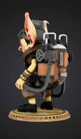 Steampunk Goblin Tinkerer – Mô hình mini fantasy thợ máy dễ thương - Image 3