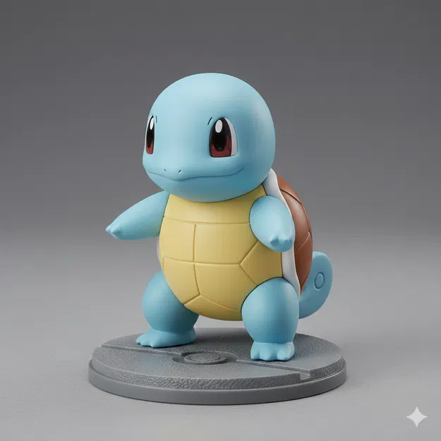 Mô hình 3D Squirtle phong cách cách điệu - Image 1