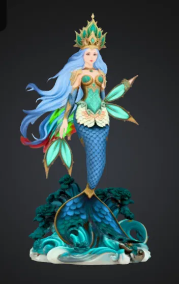 Nữ Vương Tiên Cá Ocean Empress – Tượng Nữ Thần Biển Fantasy - Image 1