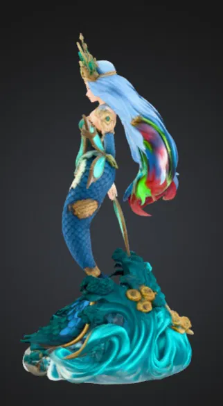 Nữ Vương Tiên Cá Ocean Empress – Tượng Nữ Thần Biển Fantasy - Image 3