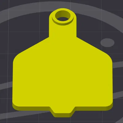 Móc khóa thẻ tai bò (Cattle Ear Tag Keychain)