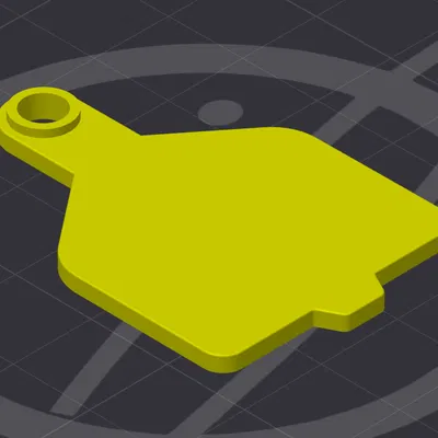 Móc khóa thẻ tai bò (Cattle Ear Tag Keychain)